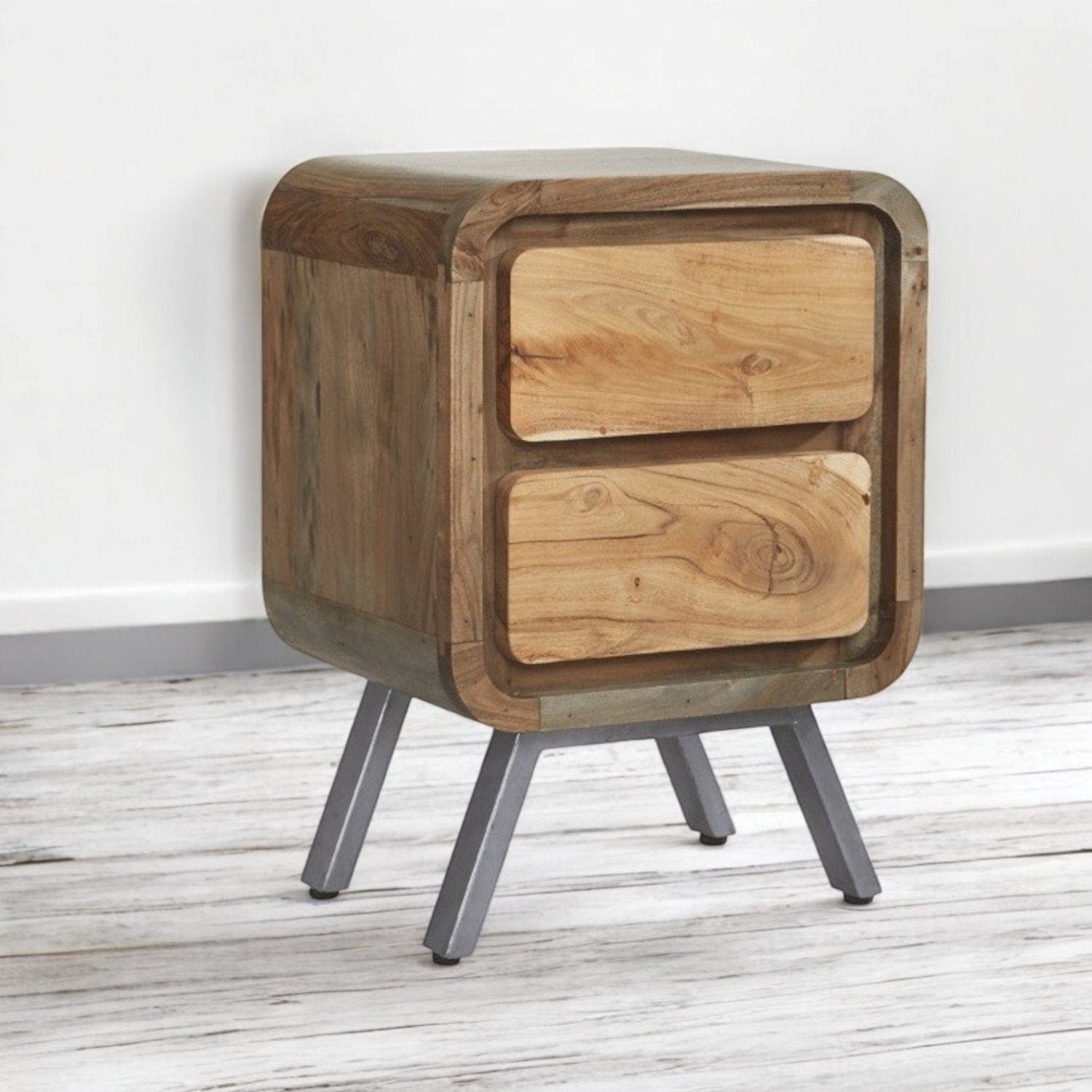 Adare Wooden 2 Drawer Bedside Table