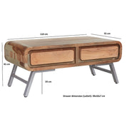 Adare Wooden 2 Drawer Coffee Table