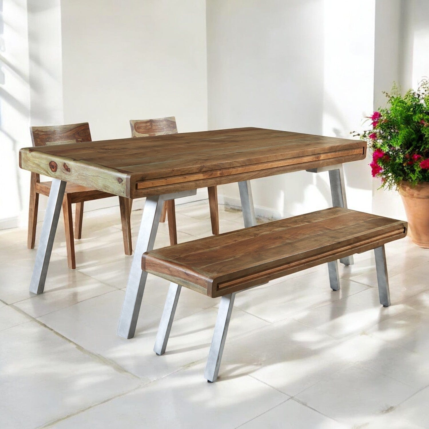 Adare Wooden & Metal Legs 150cm Dining Table