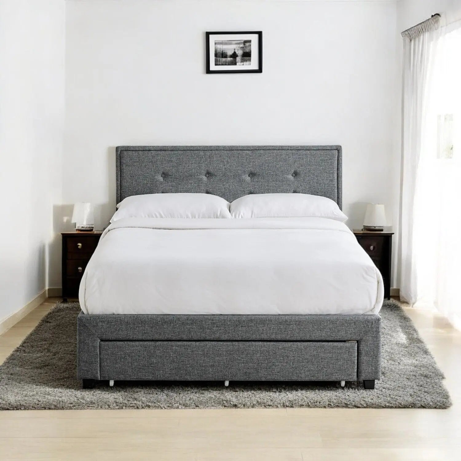 Astbury Fabric Upholstered Drawer Storage Bed Frame