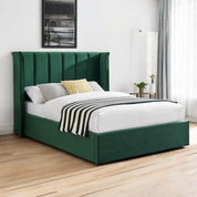 Emerald Green / Double 4ft6 - 135x190cm Audlem Upholstered Ottoman Storage Bed Frame