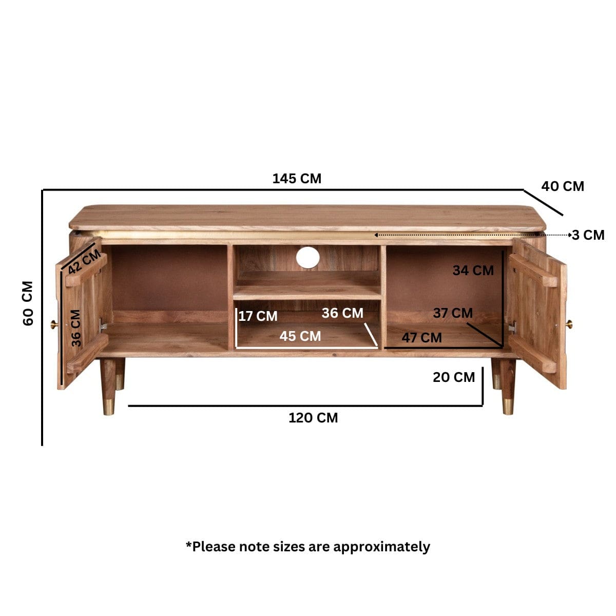 Blarney 145cm TV Stand Media Unit