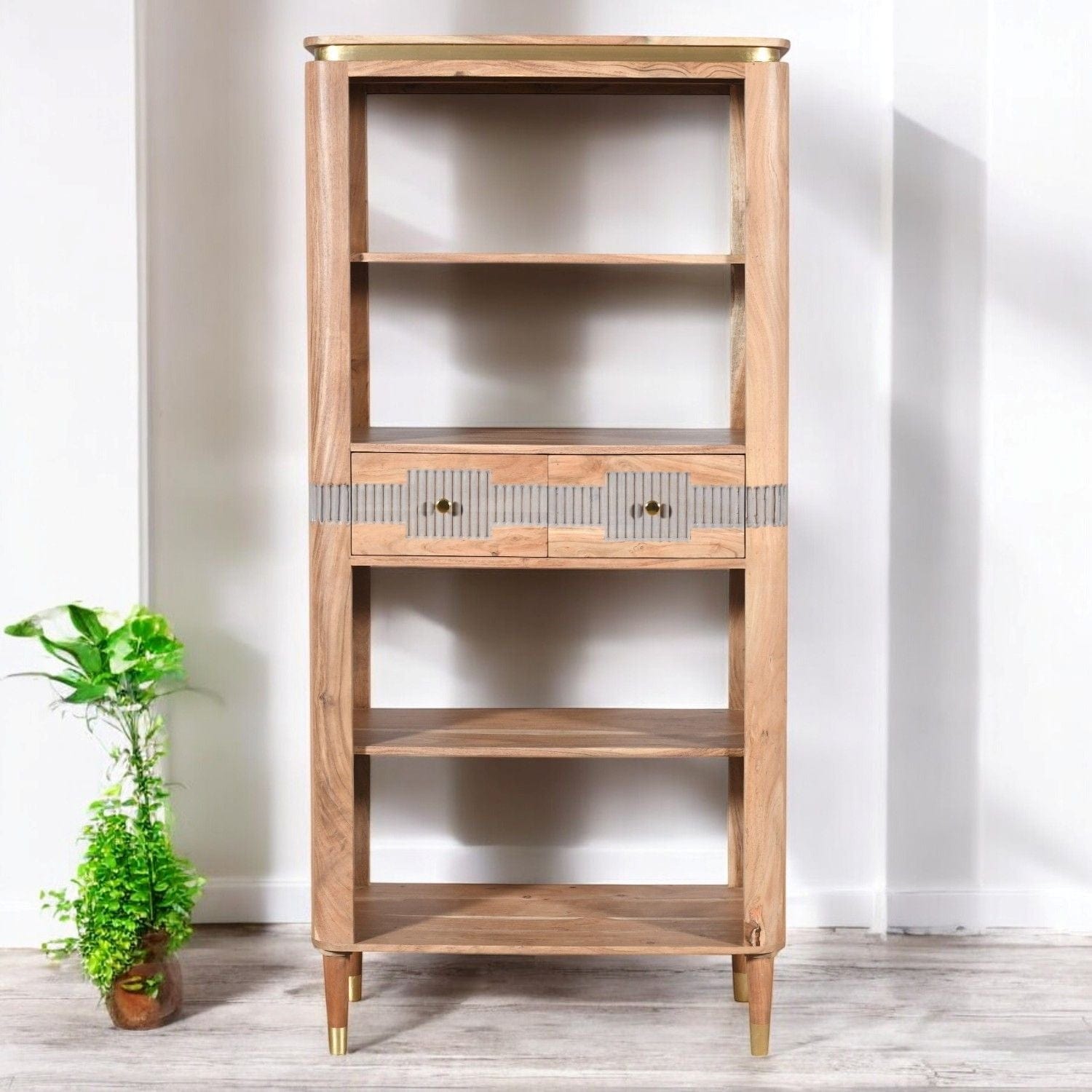 Blarney 2 Drawer Wooden Bookcase