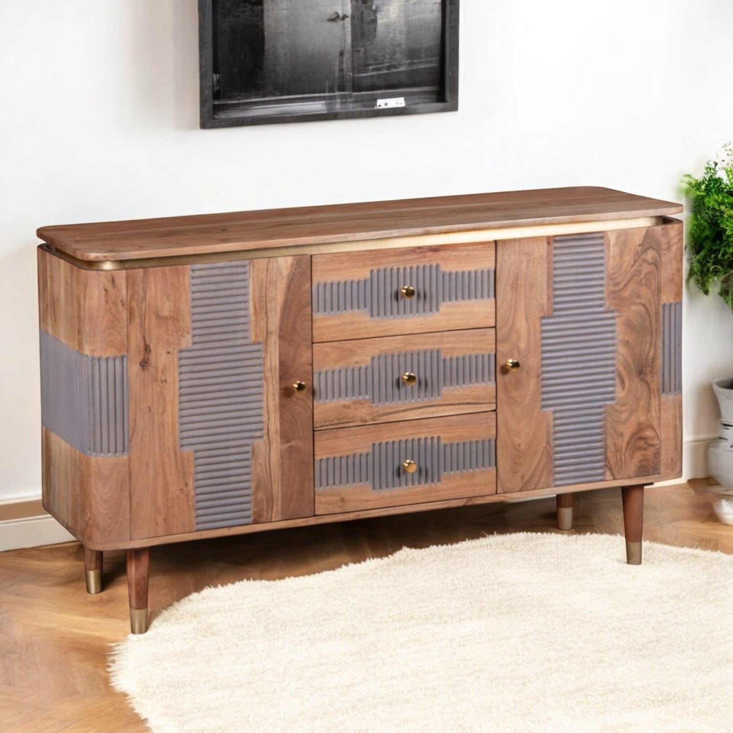Blarney Wooden 2 Door + 3 Drawer 140cm Sideboard