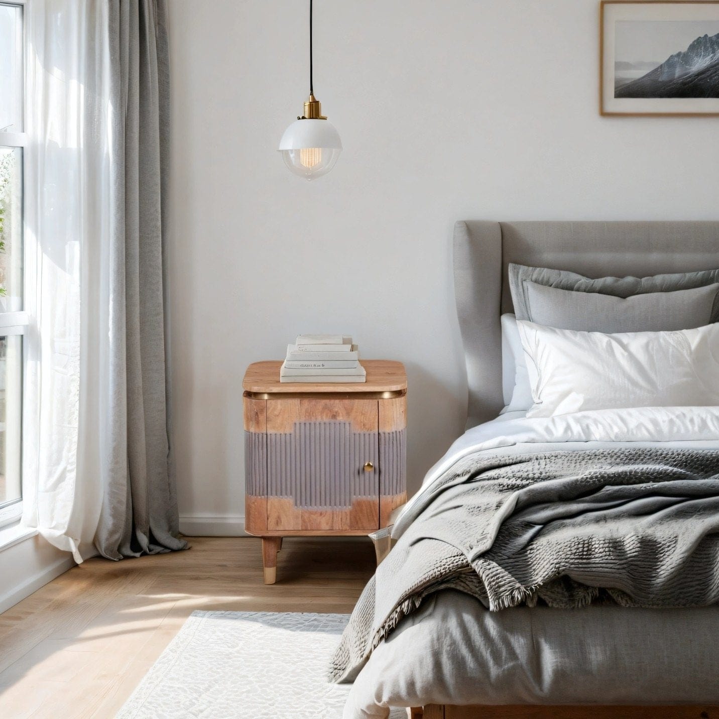 Blarney Wooden Bedside Table Cabinet