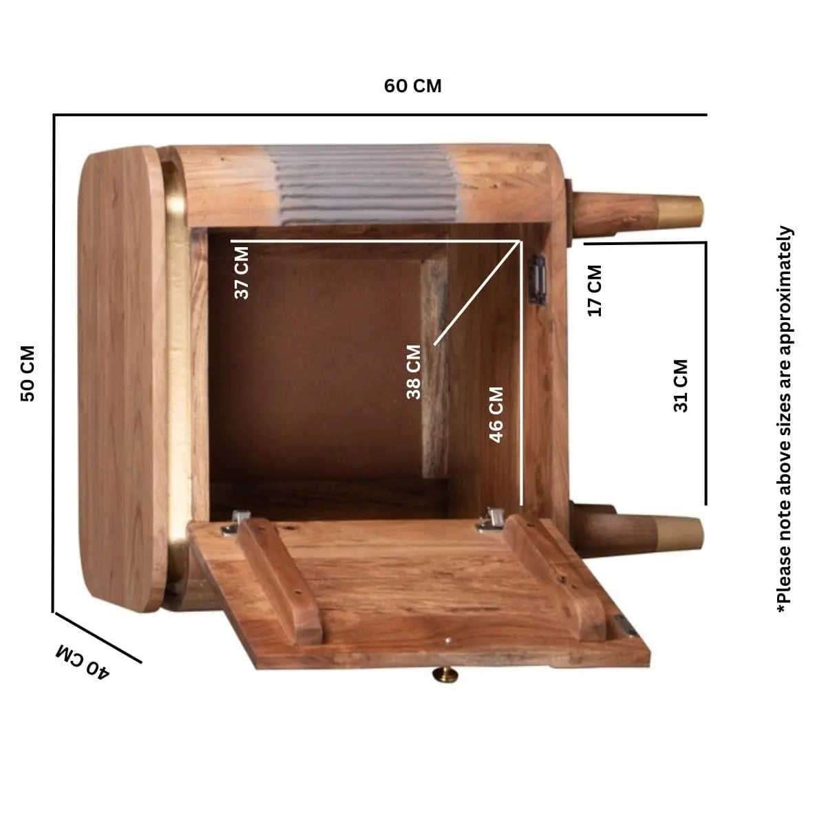 Blarney Wooden Bedside Table Cabinet