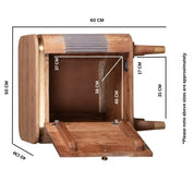 Blarney Wooden Bedside Table Cabinet