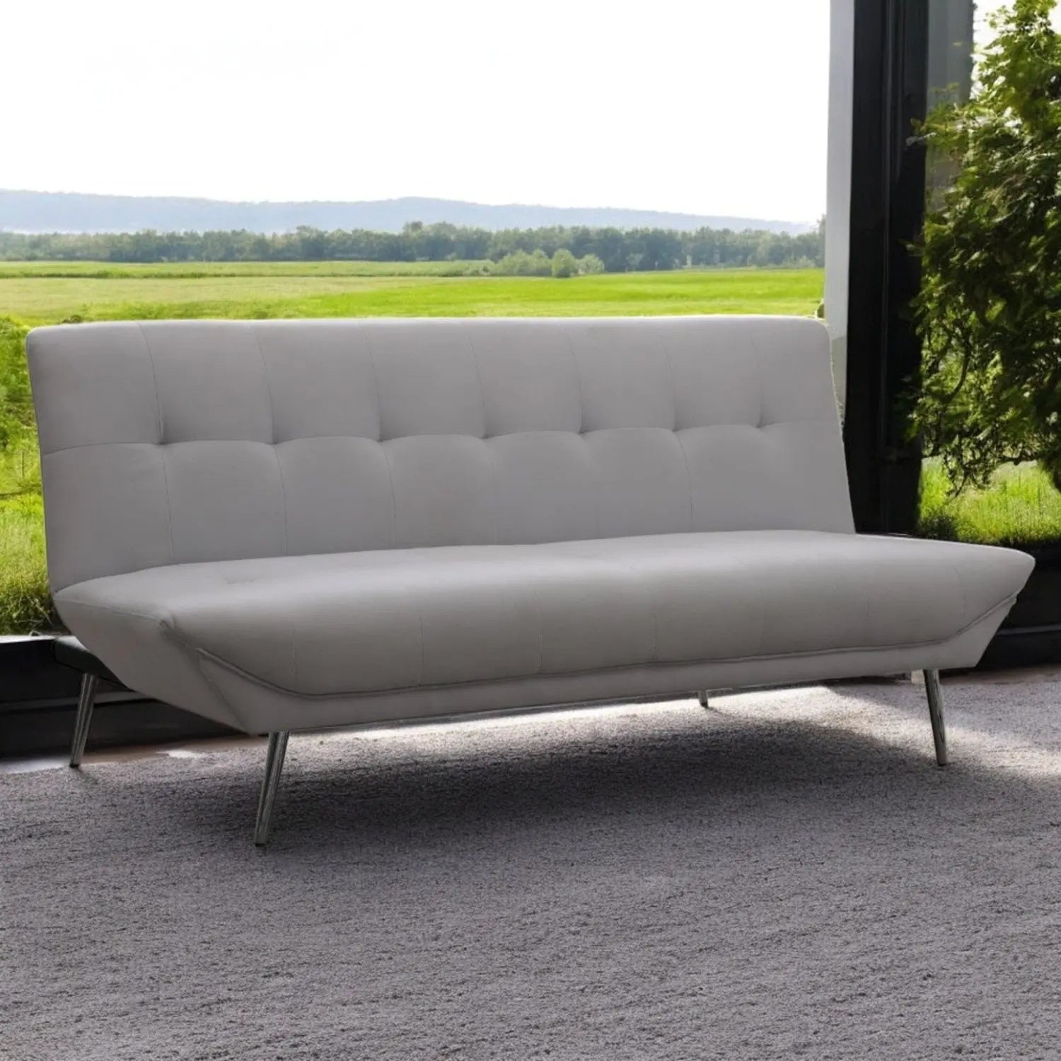 Light Grey Bodmin Fabric Upholstered Sofa Bed