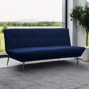 Navy Blue Bodmin Fabric Upholstered Sofa Bed