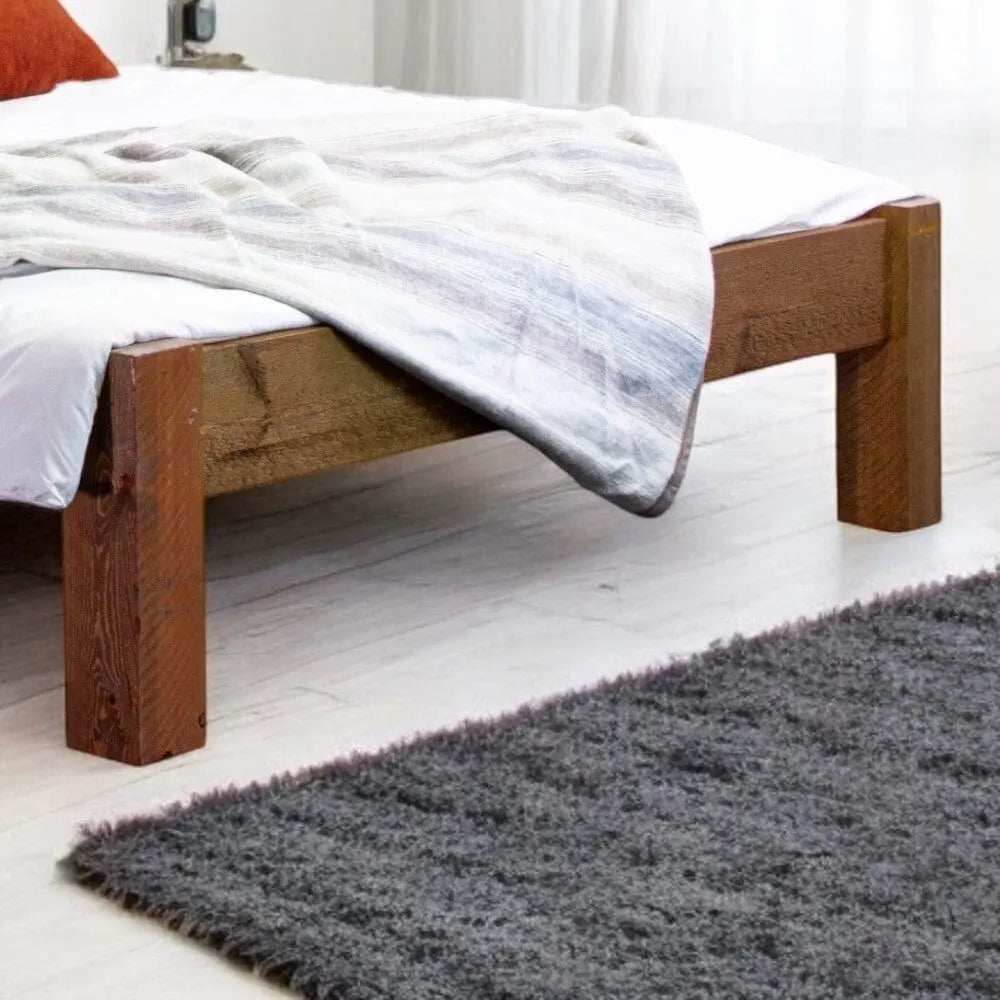 Braemar Solid Wooden Rustic Oak Bed Frame