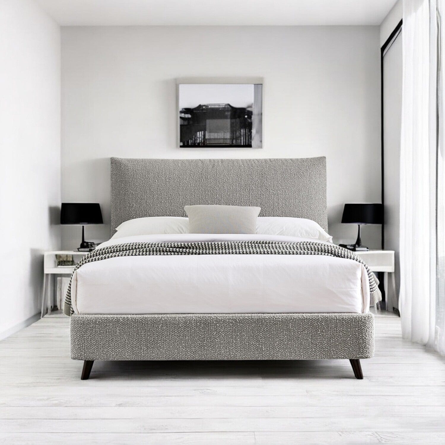 Bunbury Boucle Upholstered Bed Frame