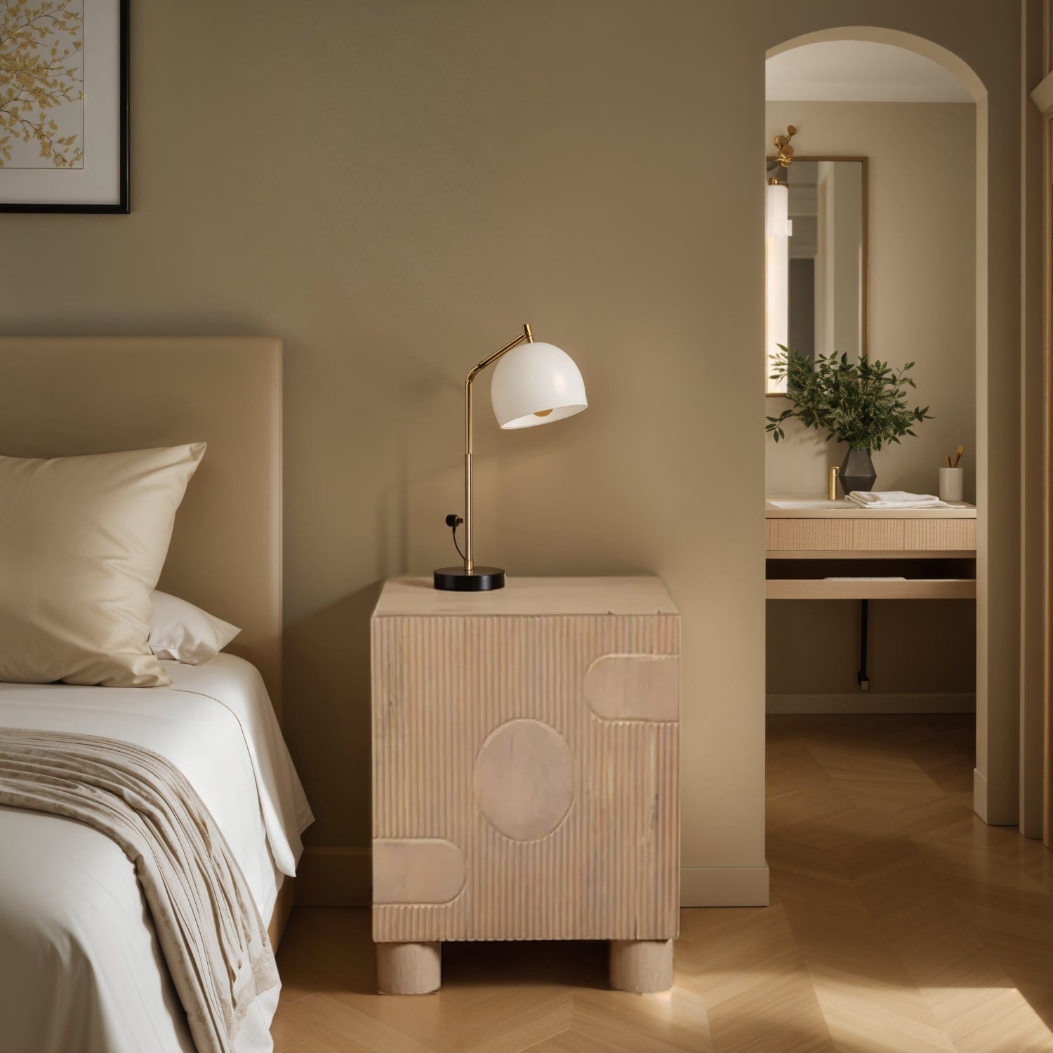 Cashel Wooden Small Bedside Table