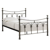 Chelsea Polished Antique Black Nickel Metal Bed Frame