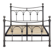 Chelsea Polished Antique Black Nickel Metal Bed Frame