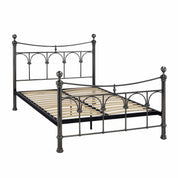 Chelsea Polished Antique Black Nickel Metal Bed Frame