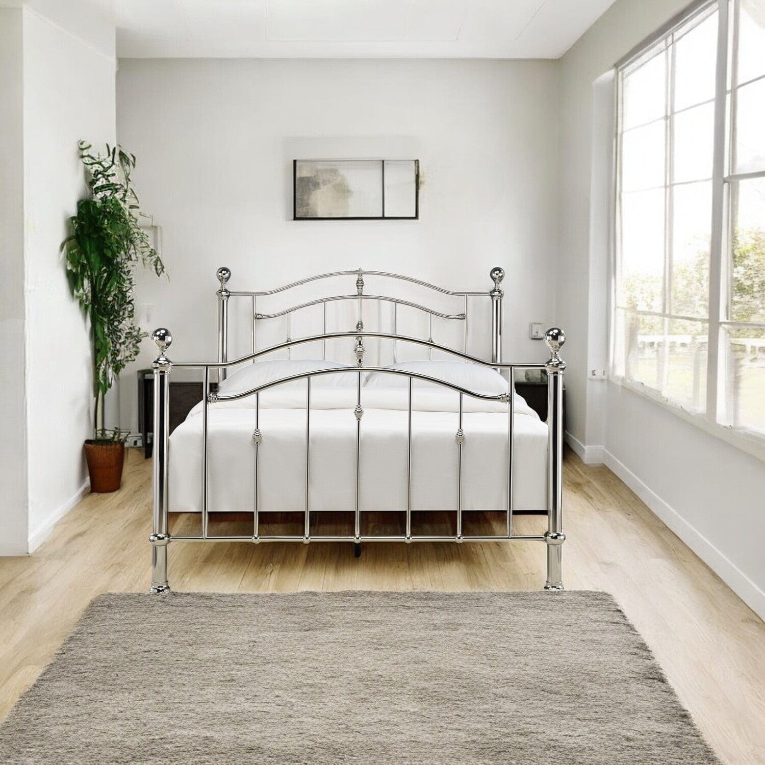Chiswick Chrome Metal Bed Frame