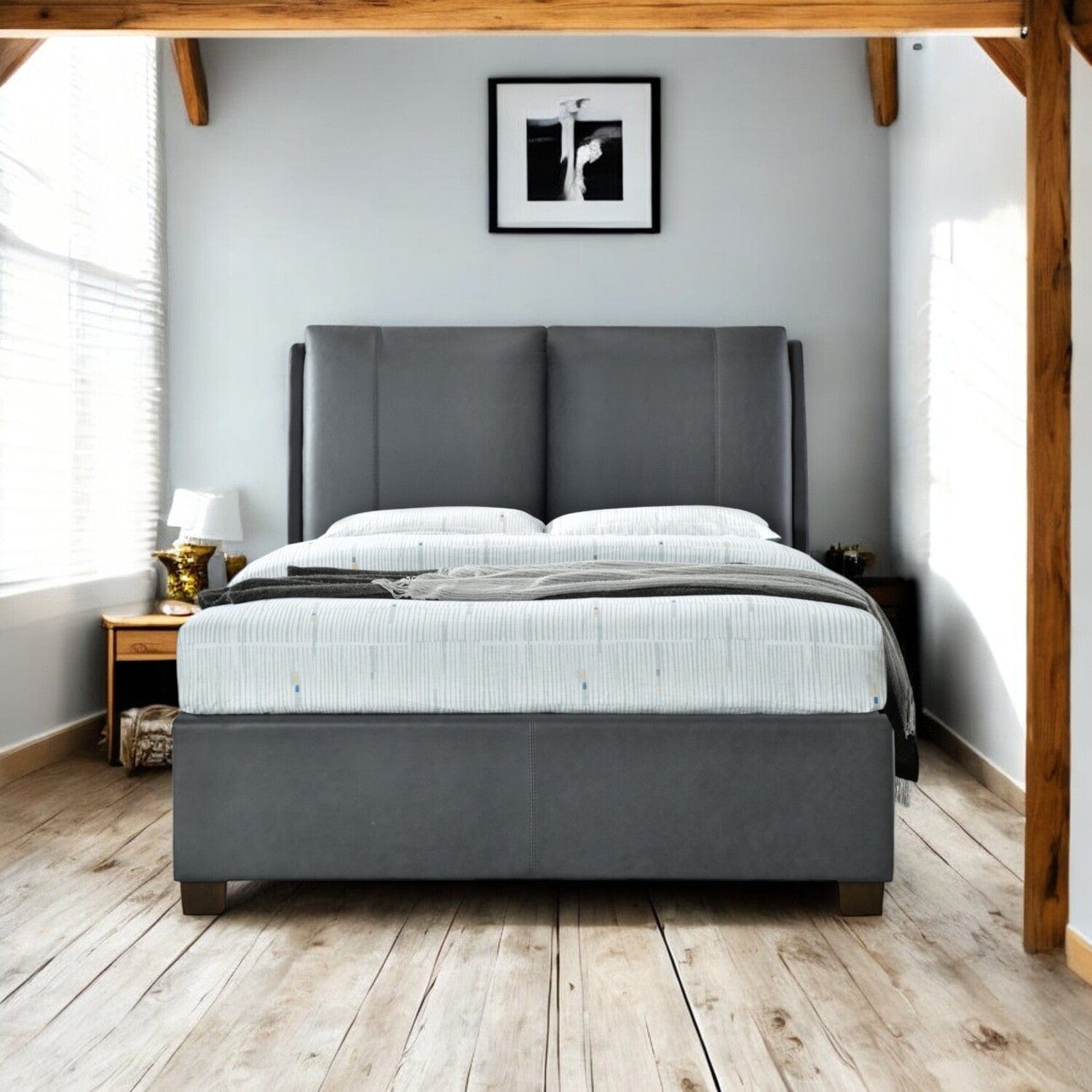 Congleton Cushion Pillowback Ottoman Storage Bed Frame