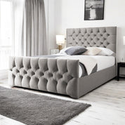 Conwy Tufted Button Headboard Fabric Upholstered Bed Frame