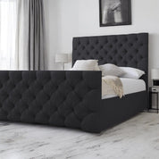 Conwy Tufted Button Headboard Fabric Upholstered Bed Frame