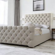Conwy Tufted Button Headboard Fabric Upholstered Bed Frame