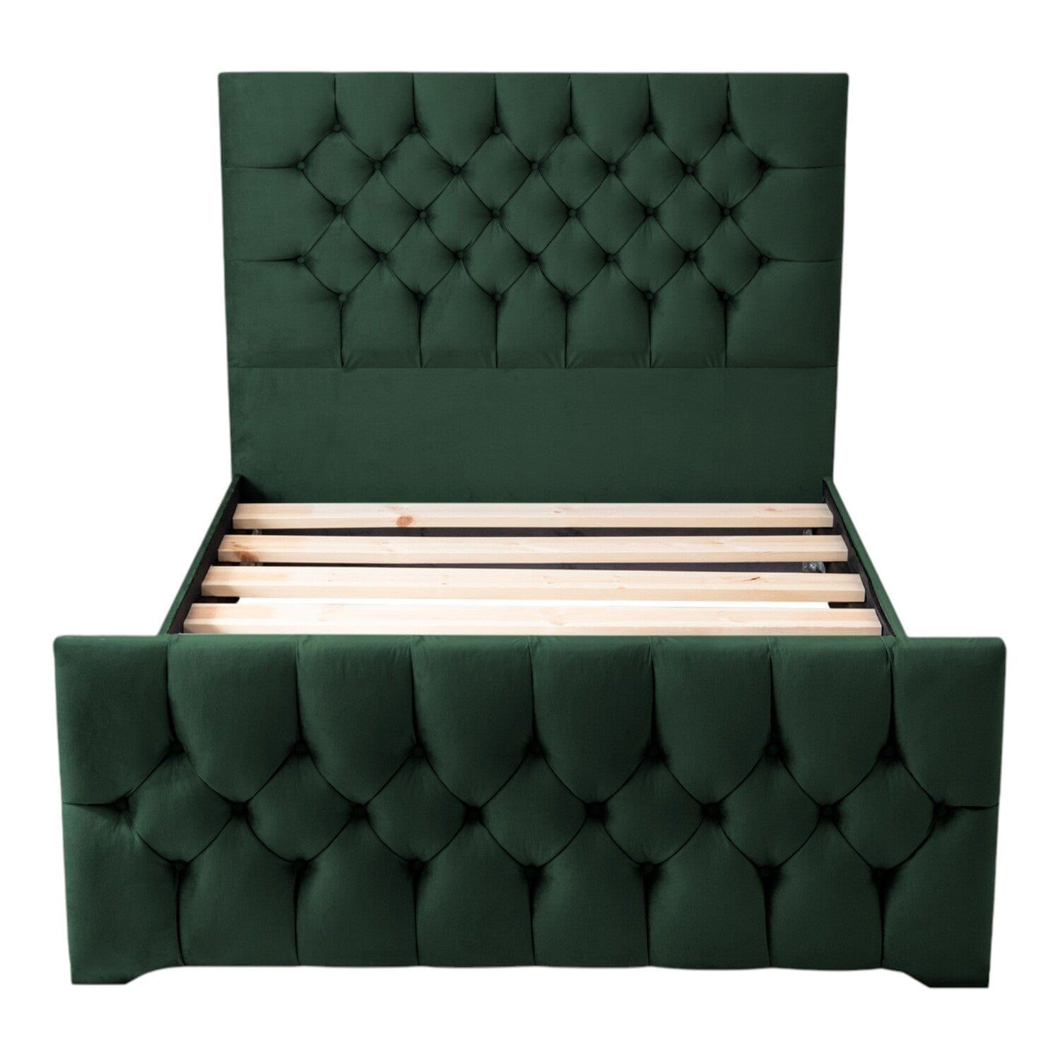 Conwy Tufted Button Headboard Fabric Upholstered Bed Frame