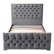 Conwy Tufted Button Headboard Fabric Upholstered Bed Frame