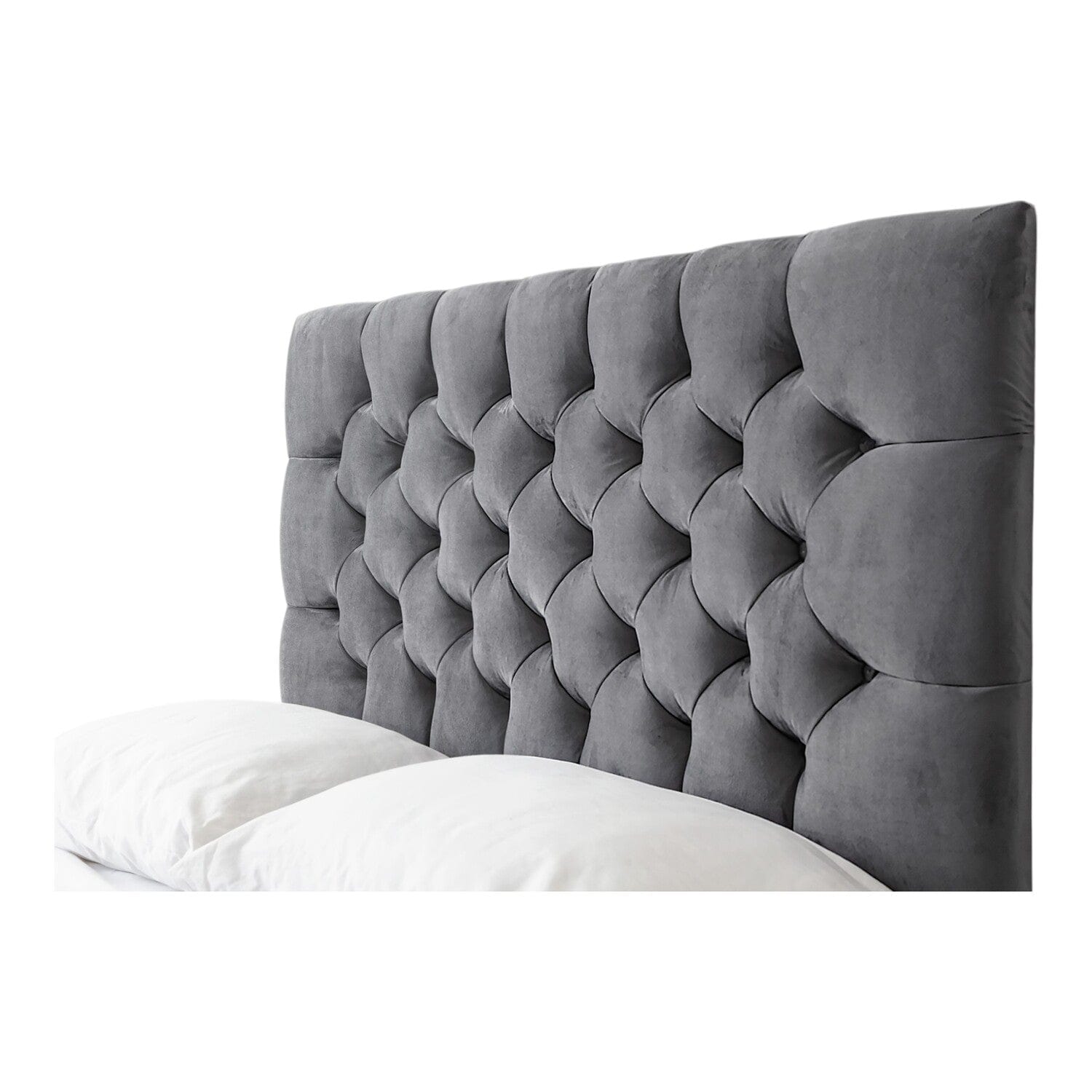 Conwy Tufted Button Headboard Fabric Upholstered Bed Frame