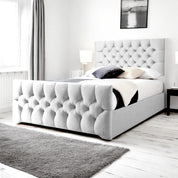 Conwy Tufted Button Headboard Fabric Upholstered Bed Frame