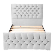 Conwy Tufted Button Headboard Fabric Upholstered Bed Frame