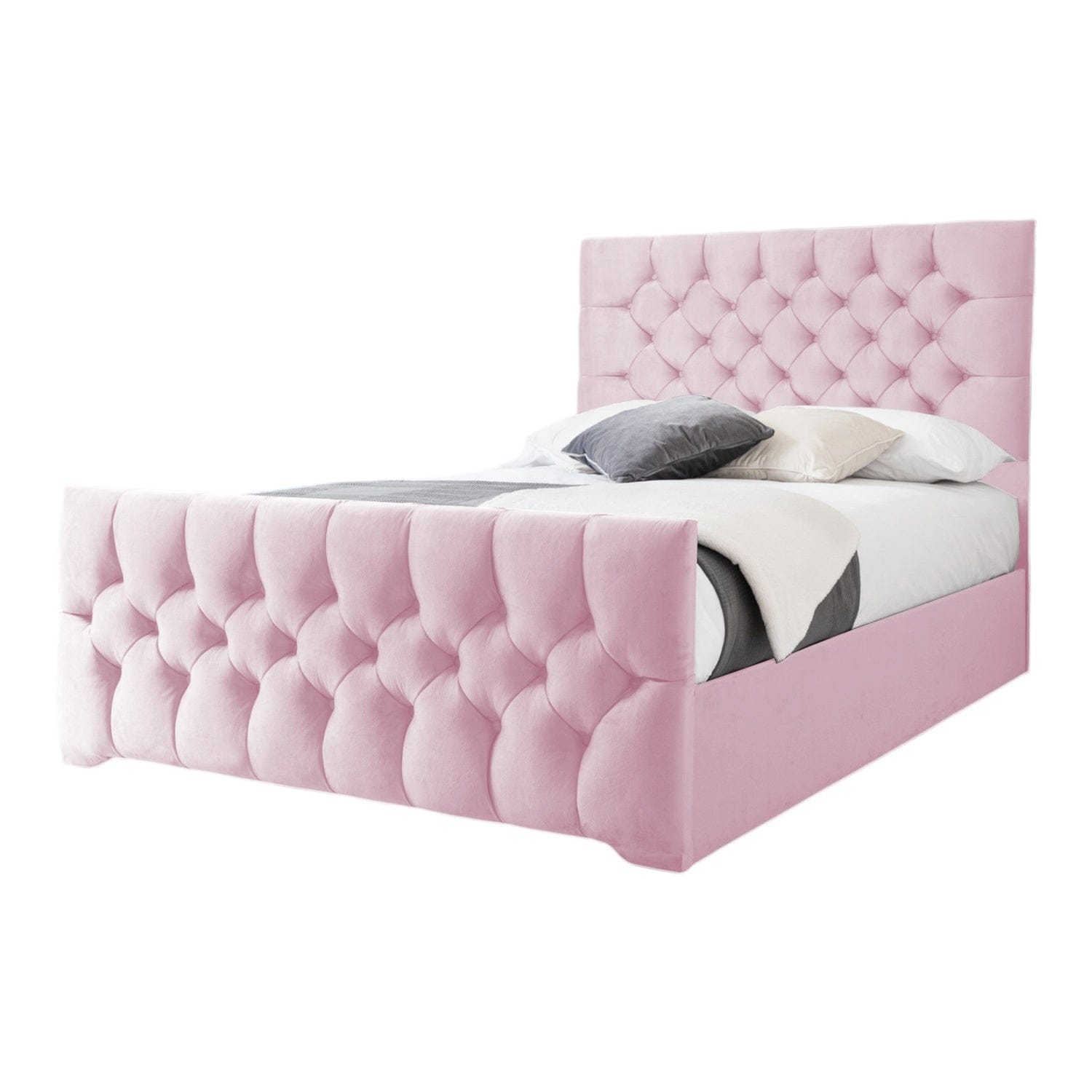 Conwy Tufted Button Headboard Fabric Upholstered Bed Frame