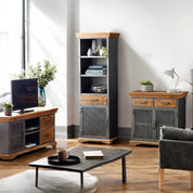 Cork 140cm Industrial Metal & Wood TV Media Unit