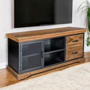 Cork 140cm Industrial Metal & Wood TV Media Unit