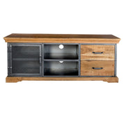 Cork 140cm Industrial Metal & Wood TV Media Unit