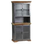 Cork Industrial Wood & Metal 85cm Sideboard Hutch (Top Only)