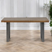 Cork Wooden & Metal Legs Industrial 160cm Dining Table