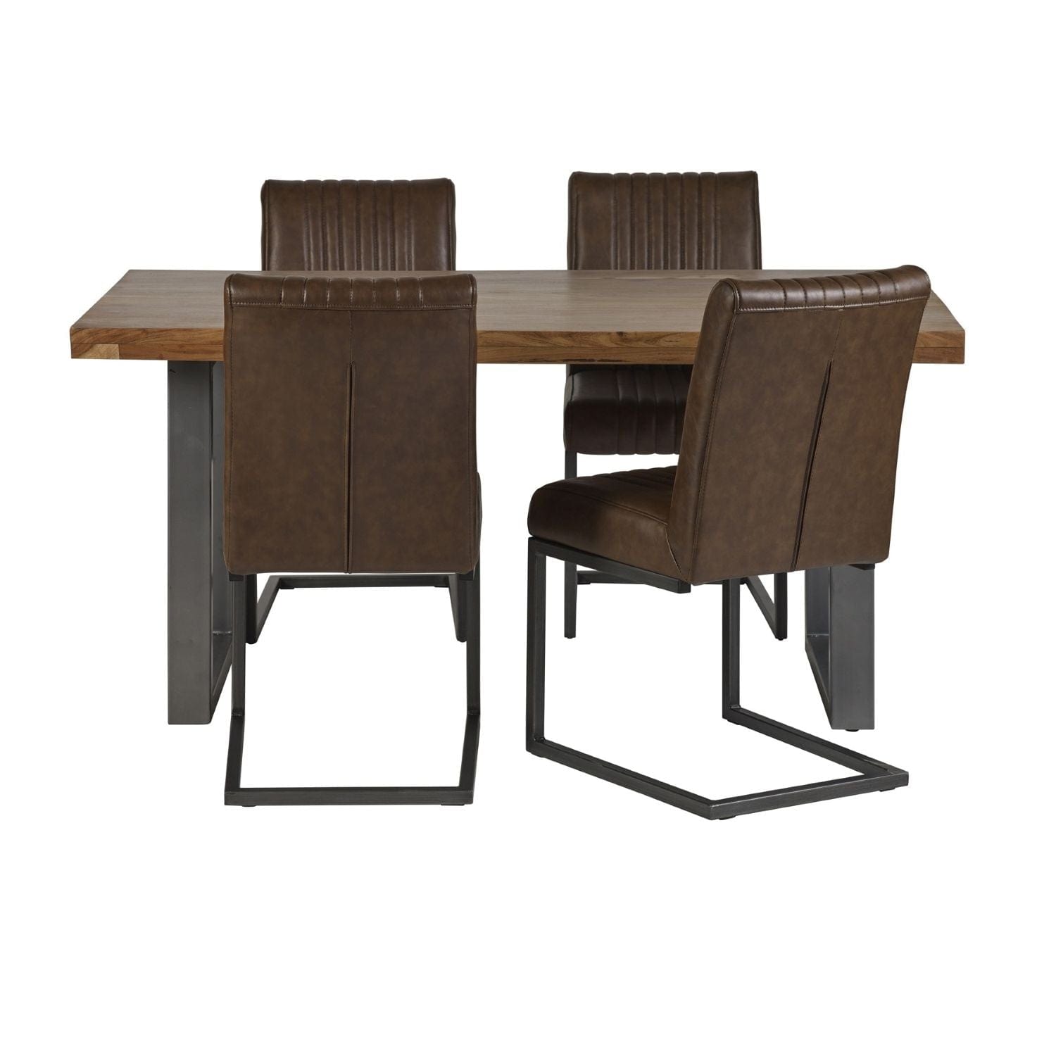 Cork Wooden & Metal Legs Industrial 160cm Dining Table