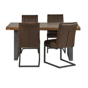 Cork Wooden & Metal Legs Industrial 160cm Dining Table