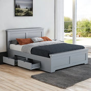 Grey / Double 4ft6 - 135x190cm Cromarty Wooden Storage Bed Frame