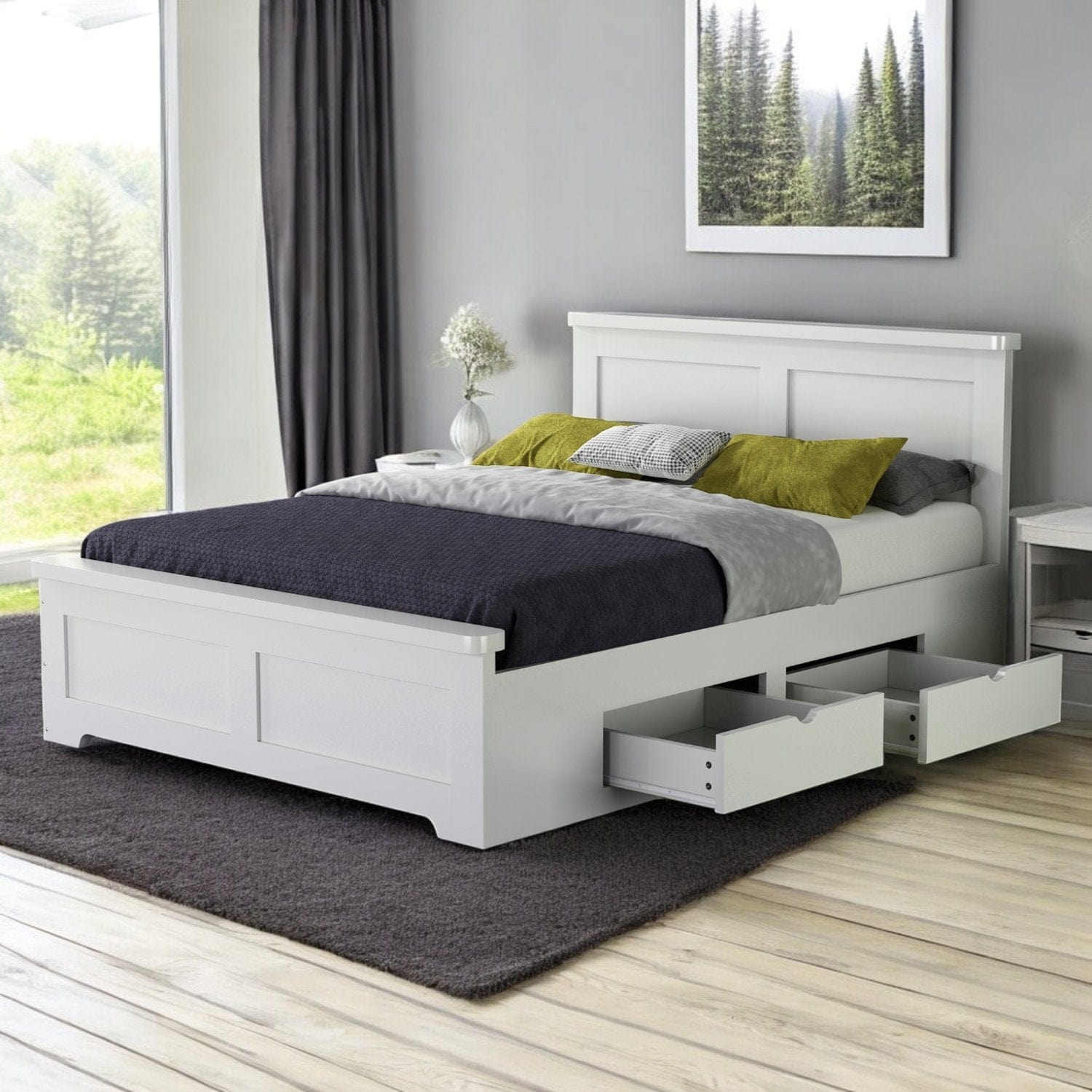  Double 4ft6 - 135x190cm Cromarty Wooden Storage Bed Frame