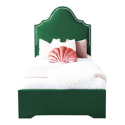 Crown Velvet Upholstered Single Bed Frame