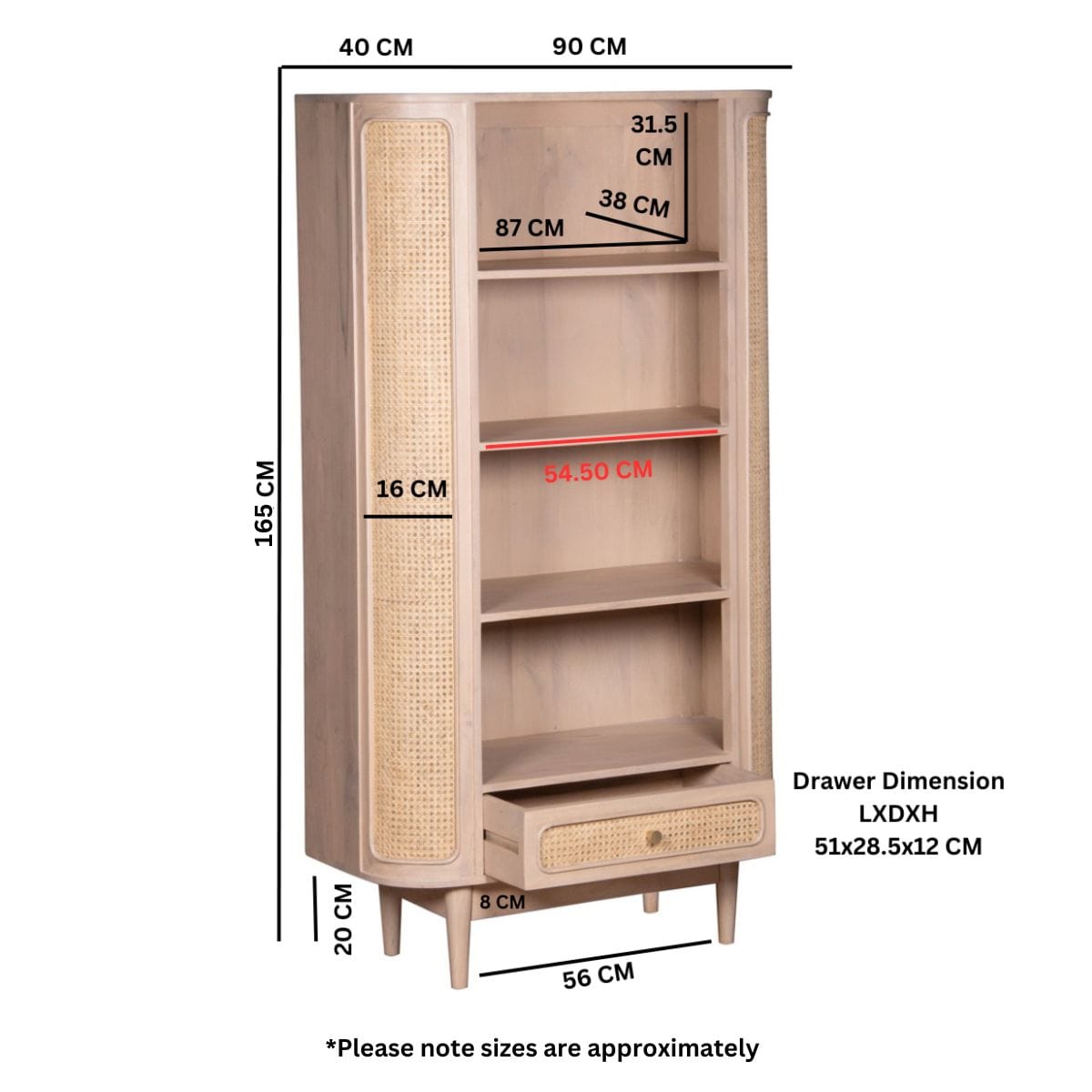 Dingle Wooden Bookcase