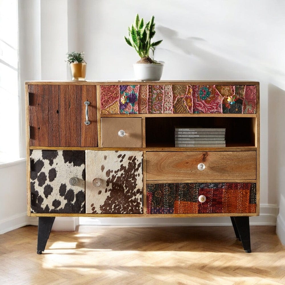 Donegal Wooden 3 Doors & 4 Drawers 120cm Sideboard