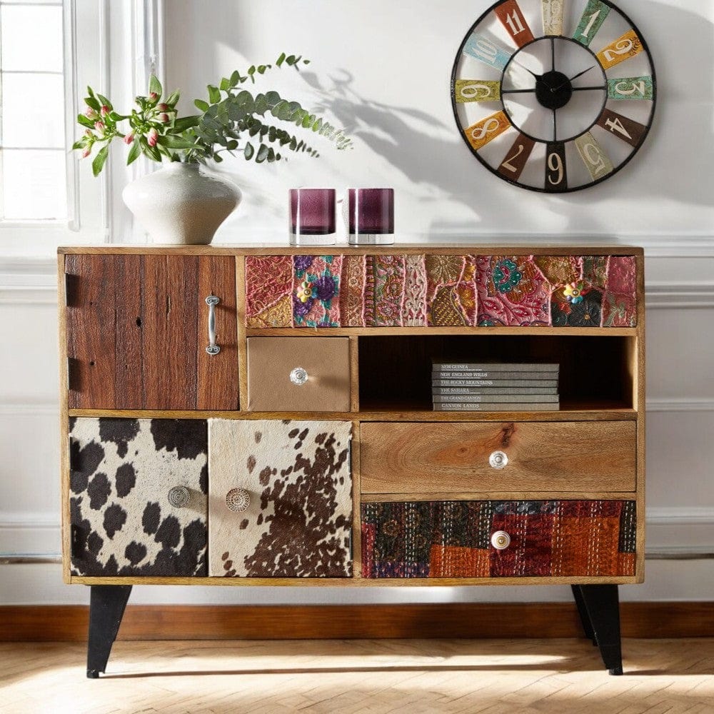 Donegal Wooden 3 Doors & 4 Drawers 120cm Sideboard