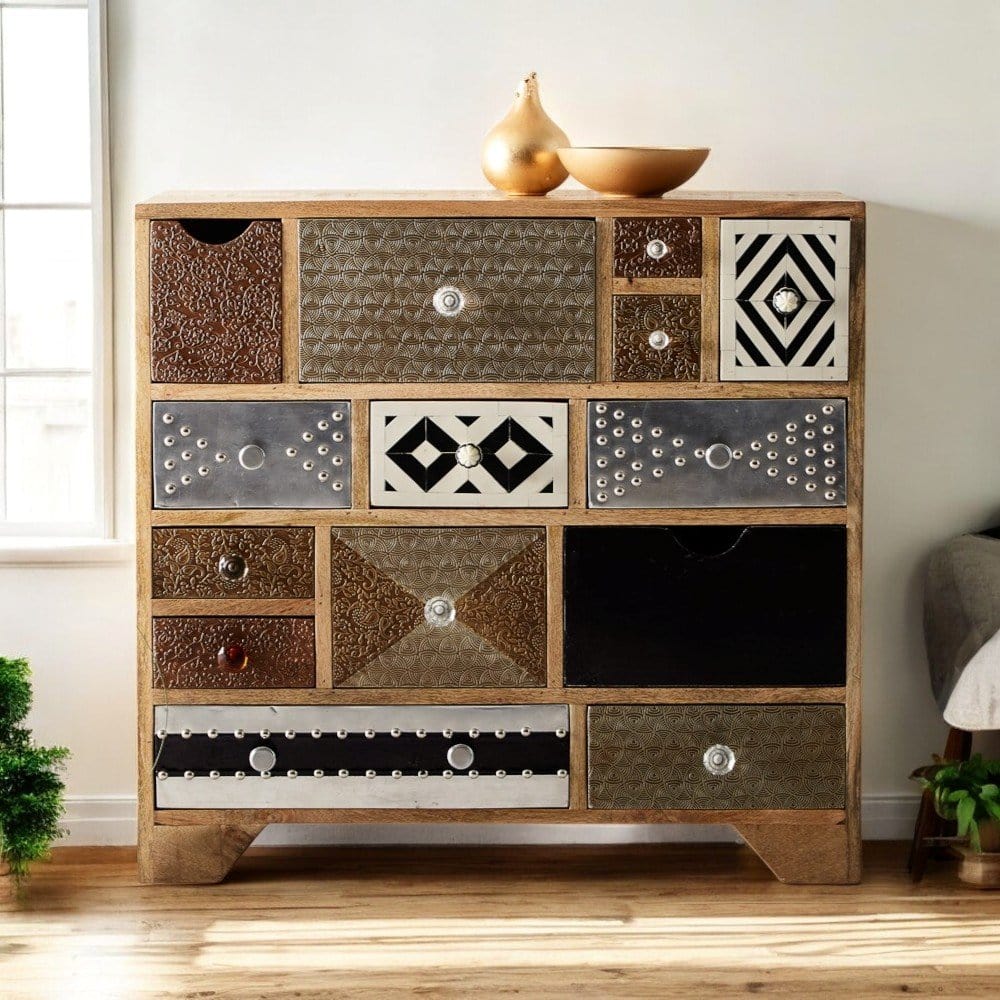 Donegal Wooden Chest of 14 Drawers