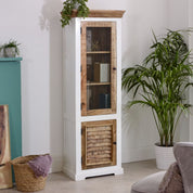Doonbeg Narrow Wooden Cabinet Bookcase