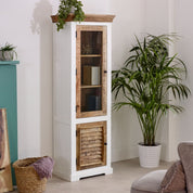 Doonbeg Narrow Wooden Cabinet Bookcase