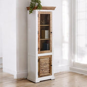 Doonbeg Narrow Wooden Cabinet Bookcase