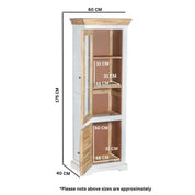 Doonbeg Narrow Wooden Cabinet Bookcase