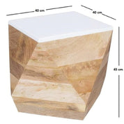Doonbeg Solid Wooden Shaped Side Table