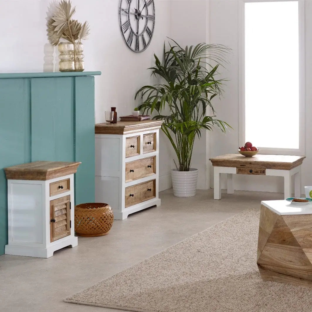 Doonbeg Wooden Bedside Table Cabinet